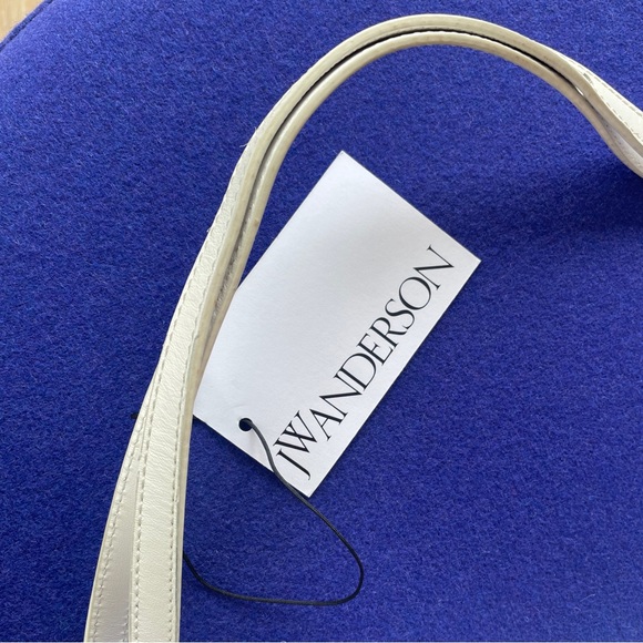 JW Anderson Women's White Leather Tie dye Chain Anchor Crossbody Purse Bag - Picture 5 of 12